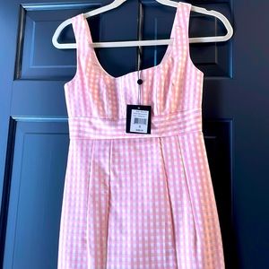 Slim gingham sheath dress